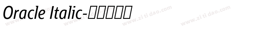 Oracle Italic字体转换